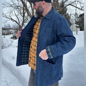 Lee Valley Ireland Denim Chore Coat Flannel Lined